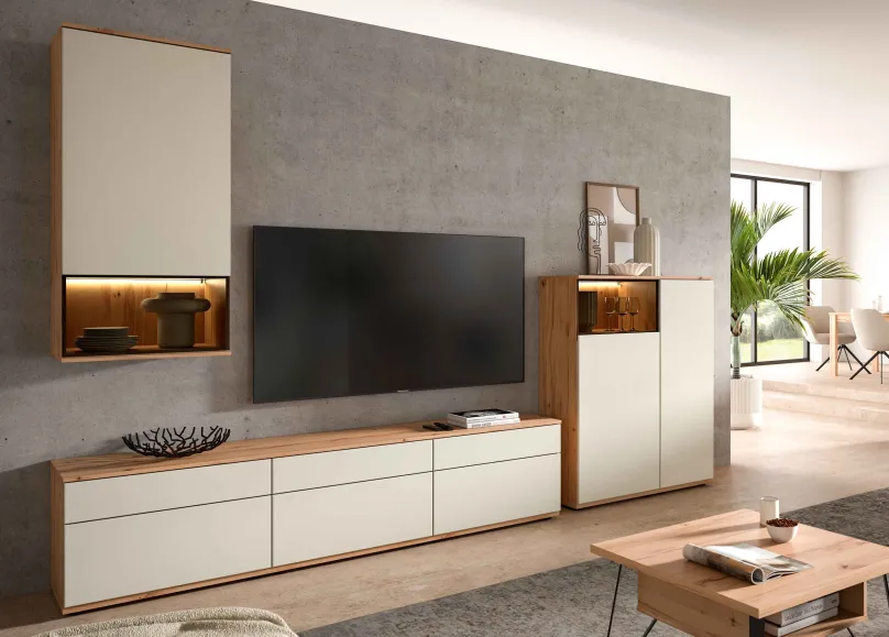 Outlet Zudar Wohnzimmerwand modern Wohnwände